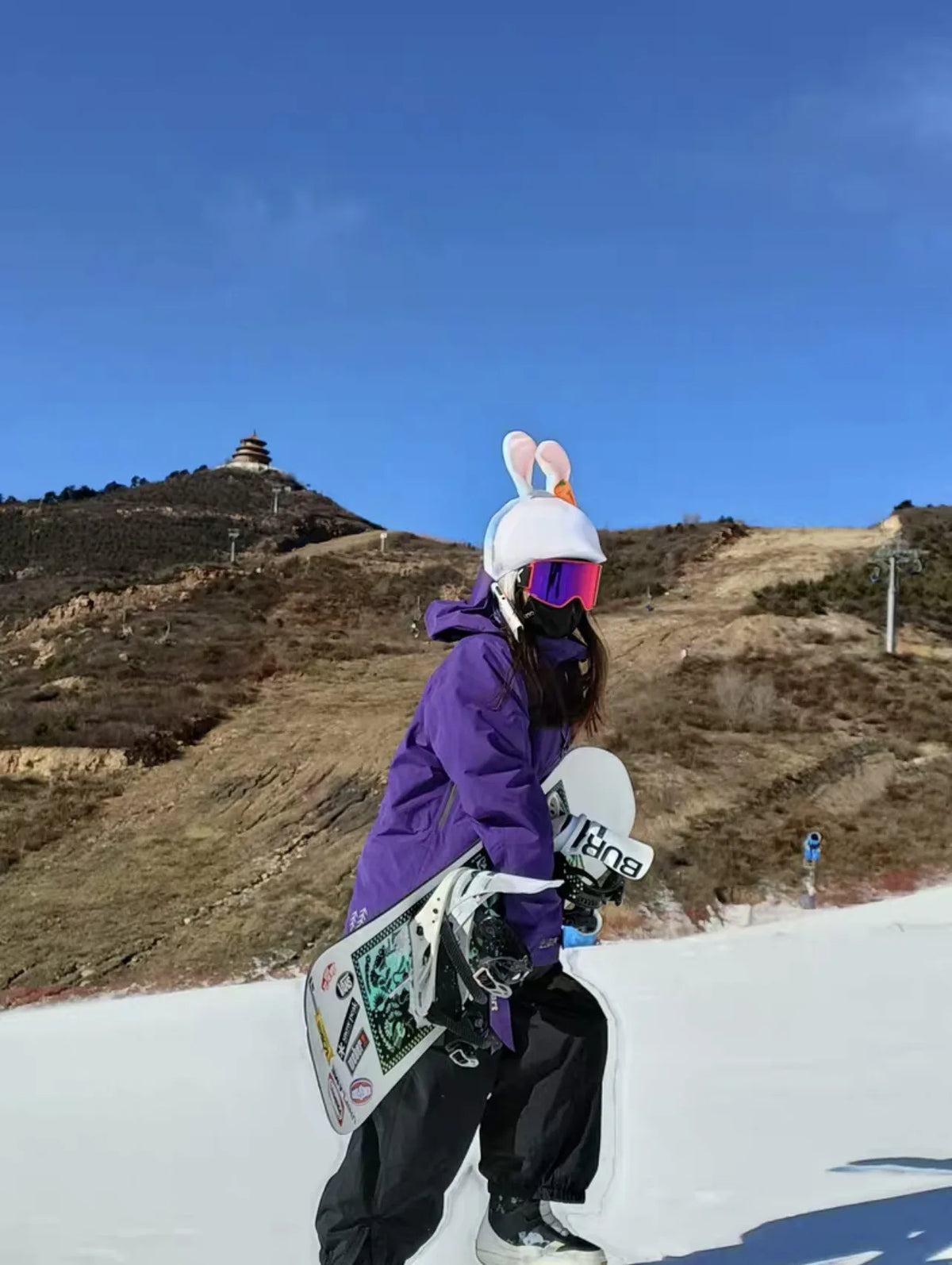 Helmet Cover Cute Cartoon Decoration Single and Double Board Unisex Universal Ski Helmet Cover Warm Headgear