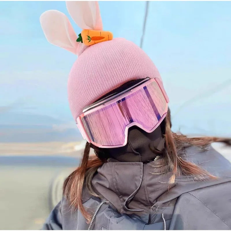 Helmet Cover Cute Cartoon Decoration Single and Double Board Unisex Universal Ski Helmet Cover Warm Headgear