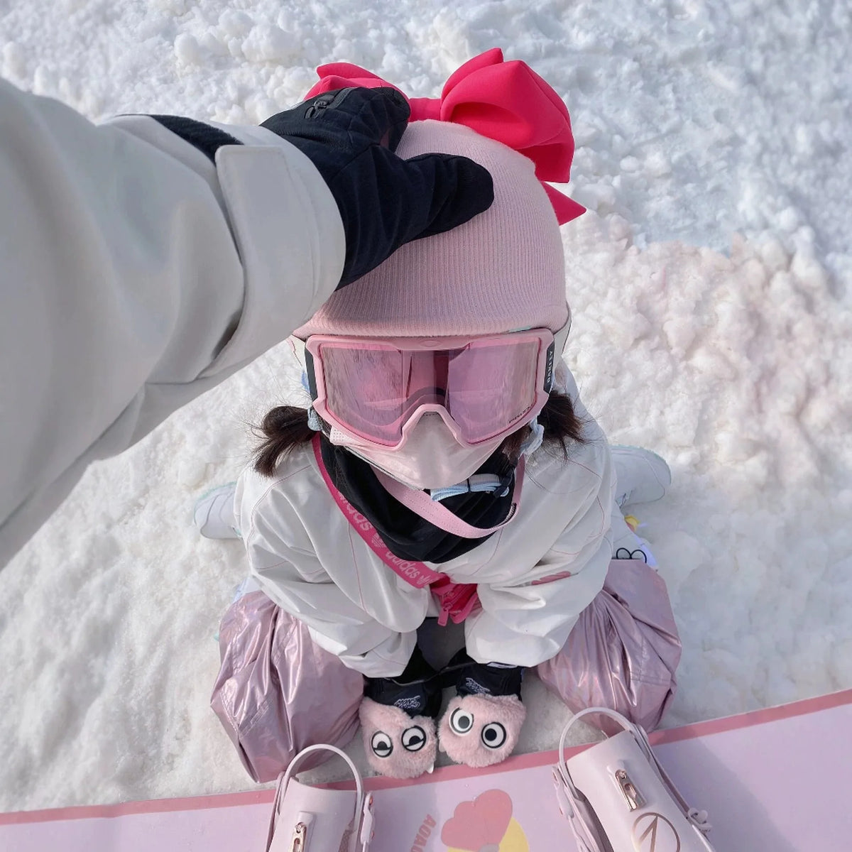 Helmet Cover Cute Cartoon Decoration Single and Double Board Unisex Universal Ski Helmet Cover Warm Headgear